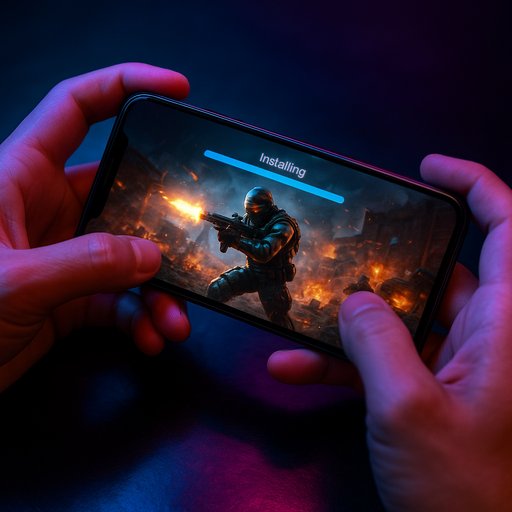 Installation progress on a phone